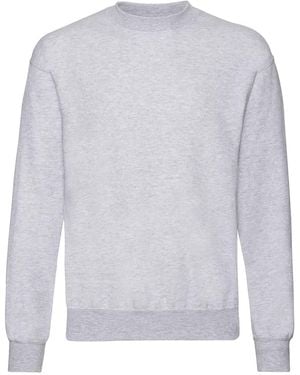 Fruit Of The Loom Adult Polycotton Set-In Sweatshirt (Heather) - Grey