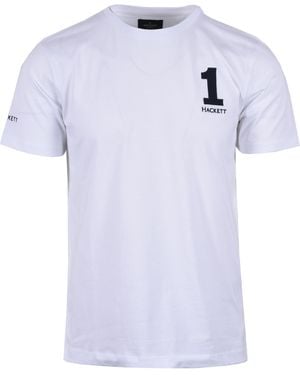 Hackett Heritage Number Tee - White