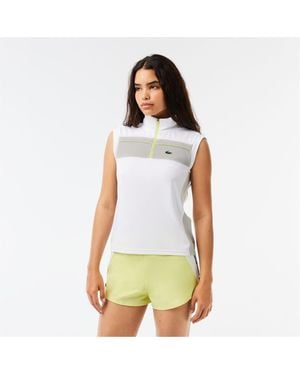 Lacoste Pf1181 Slim Fit Mock Neck Tank - White
