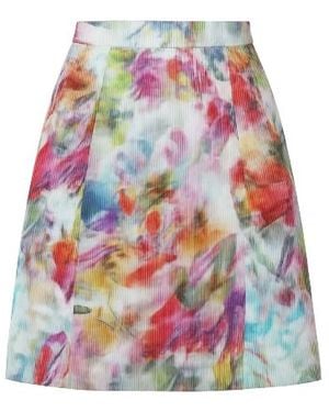 Conquista A-Lijn Midi-Rok Met Levendige Abstracte Print - Wit