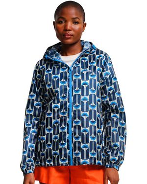 Regatta Orla Kiely Lightweight Waterproof Pack-It Packable Jacket Coat - Blue