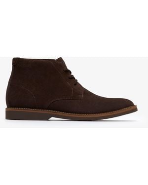 Clarks Atticuslt Mid Dark Suede Boots - Brown