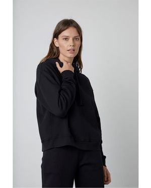 Velvet By Graham & Spencer By And Corefleece Relaxed Fit Hooded Sweatshirt - Blue