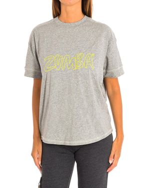 Zumba Womenss Sports T-Shirt With Sleeves Z2T00106 - Grey