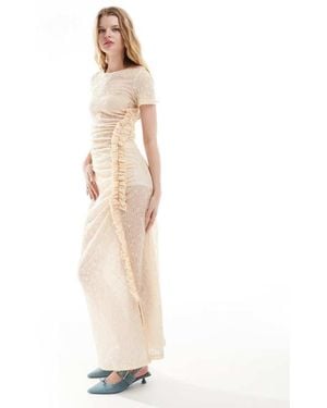 Ghospell Lace Midaxi Dress - White