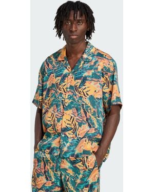 adidas Originals Archive Floral Resort Shirt - Blue