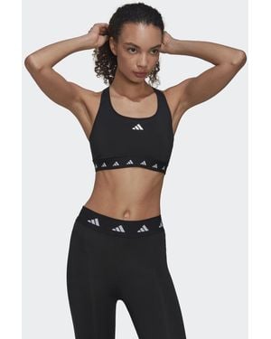 adidas Originals Powerreact Training Medium-Support Techfit Bra - Black