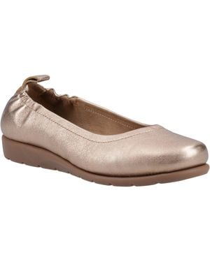 Hush Puppies Skylar Leather Flats - Metallic