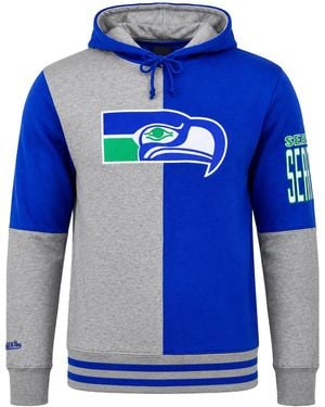 Mitchell & Ness Nfl Seattle Seahawks Split Hoodie - Blue