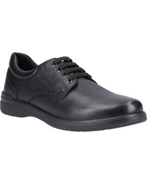 Hush Puppies Marco Leather Lace-Up Shoes - Black