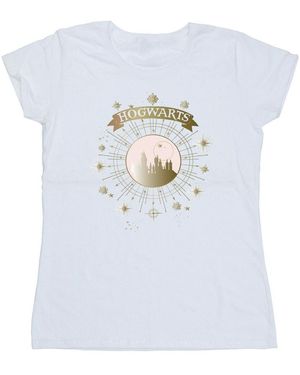 Harry Potter Ladies Hogwarts Yule Ball Cotton T-Shirt - White