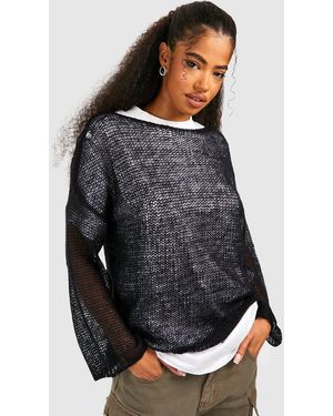 Boohoo Soft Knit Loose Jumper - Black