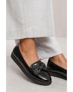 Where's That From Wheres 'Fionna' Slip On Loafer Slider With Bow Detail - Grey