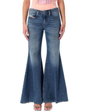 DIESEL Low-Rise Flared Jeans 1970 D-Bleess Cotton - Blue
