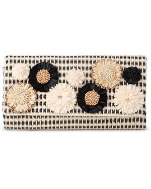 Carvela Kurt Geiger Sorrento Flower Clutch Bag - Metallic