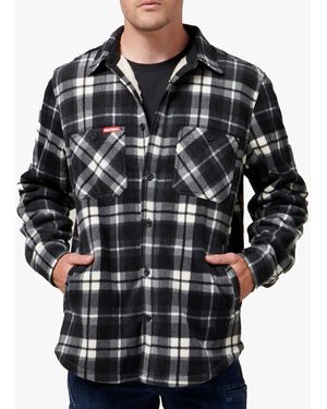 Hard Yakka Quilted Flannel Shirt Jacket Cotton - Black