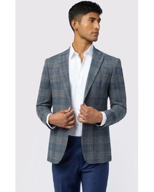 Ted Baker Galvin Slim Fit Check Jacket - Blue