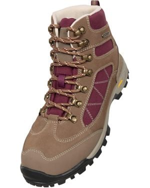 Mountain Warehouse Ladies Storm Suede Waterproof Hiking Boots - Brown