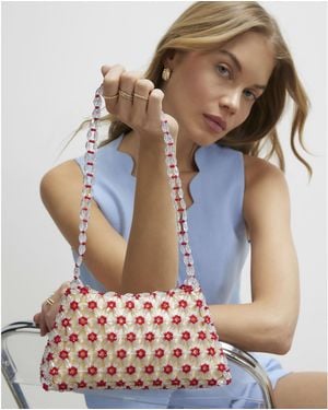 River Island Beaded Daisy Bag - Blue