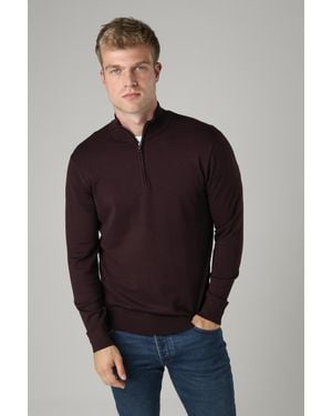 French Connection 1/2 Zip Knitted Jumper - Grey