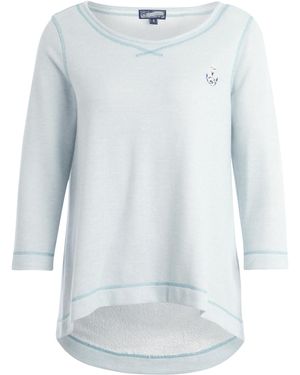 Dreimaster Jumper Dames Rook Mint Melange - Blauw