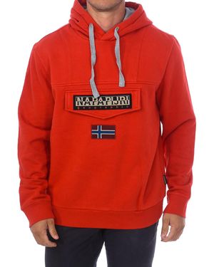 Napapijri Burgee Wint 2 Sweatshirt With Adjustable Hood Np0A4Gjd - Red