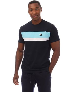 Weekend Offender Crossword Colour Block T-Shirt - Blue