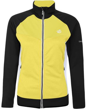 Dare 2b Ladies Elation Ii Core Stretch Recycled Fleece Plum/ - Yellow