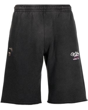 Off-White c/o Virgil Abloh Wave Off Sweatshorts Cotton - Black