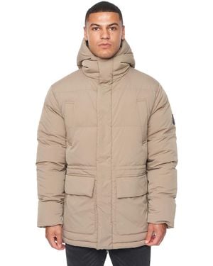 Duck and Cover Fletchley Puffer Jacket - Brown