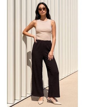 Roman Petite Textured Stretch Trouser - Natural