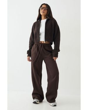 DSGN Studio Self Fabric Applique Straight Leg Jogger - Black