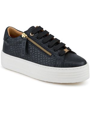 Jones Bootmaker Amaliada Leather Platform Trainers - Blue