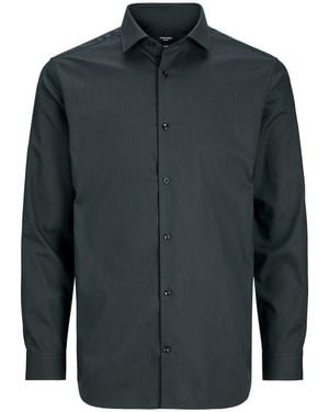 Jack & Jones And Slim Fit Long Sleeve Parker Shirt - Green