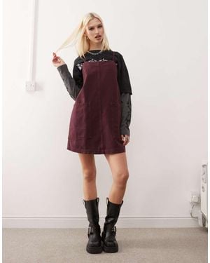 Collusion Denim Pinny Dress - Purple