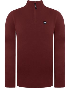 Weekend Offender Vandium Deep Jumper Cotton - Red