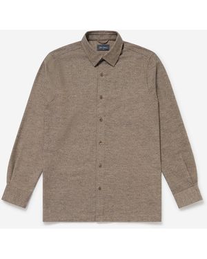 Oliver Sweeney Barnham Long Sleeve Cotton Twill Shirt - Brown