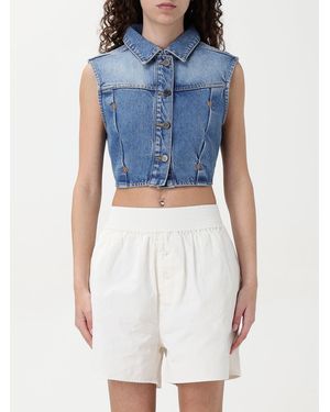 Daily Paper Denim Vest Sleeveless Cropped - Blue