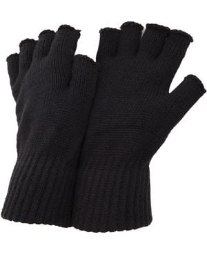 floso Fingerless Winter Gloves (Dark) - Black