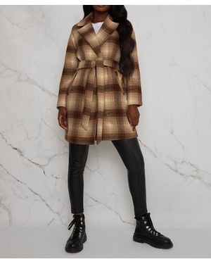 Chi Chi London Coat - Brown