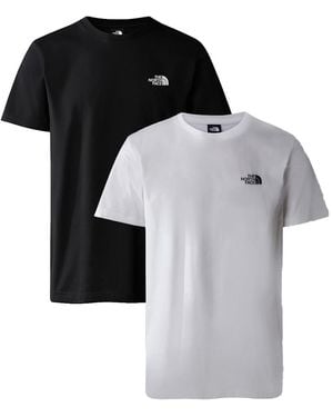 The North Face 2 Pack Simple Dome T Shirt - Black