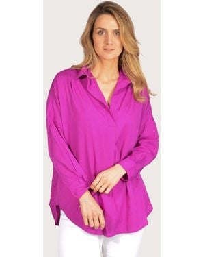 French Connection Open Collar Henley Shirt - Pink