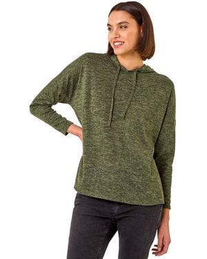 Roman Soft Touch Drawstring Hoodie - Green
