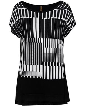 Conquista Print Sleeveless Top - Black