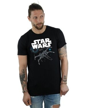 Star Wars The Last Jedi X-Wing T-Shirt Cotton - Black