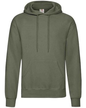 Fruit Of The Loom Adults Classic Hooded Sweatshirt (Classic) - Green