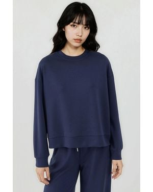 Hiccup Modal Touch Basic Sweatshirt - Blue