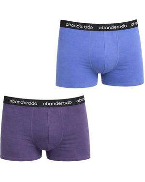 Abanderado Pack Of 2 Elastic Cotton Boxers Aa596 - Blue