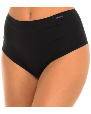 Janira Cotton Band Invisible Slip Knickers - Black