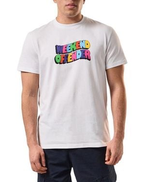 Weekend Offender T Shirts Hallelujah Graphic Crew Neck Cotton Summer Tee - White